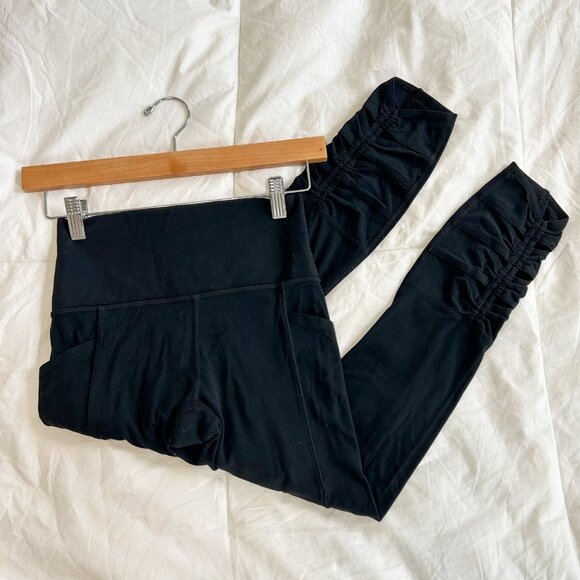 Athleta Salutation Stash Pocket II Cinch 7/8 Tight Black XS High Rise - Picture 3 of 10